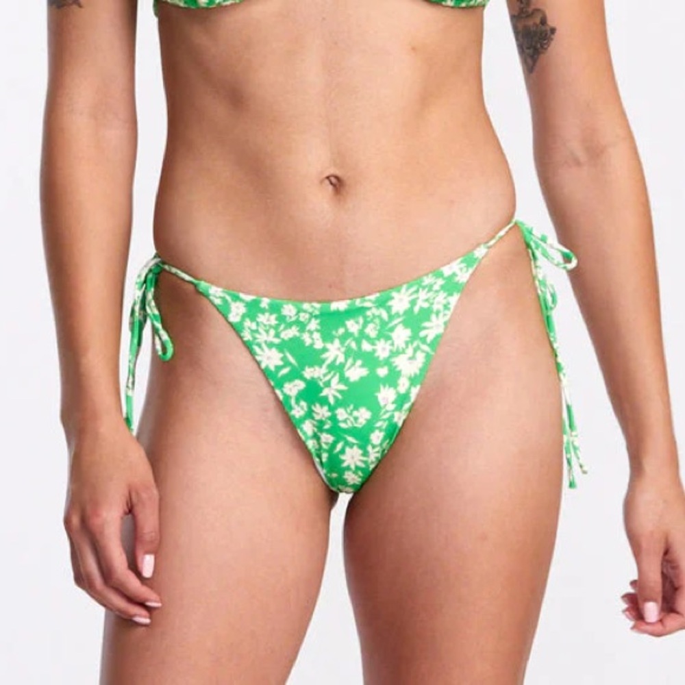 RVCA Garden Party Side Tie Skimpy Bikini Bottoms